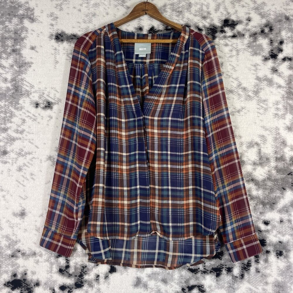 Maeve Anthropologie Top Womens Size Small Button Up Boho Hippie V-Neck Cottage
